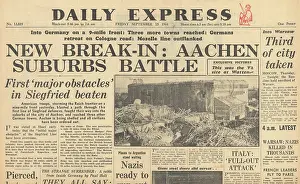Trier: Daily Express front page Battle for Aachen
