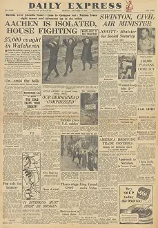 Swinton: Daily Express front page Battle for Aachen
