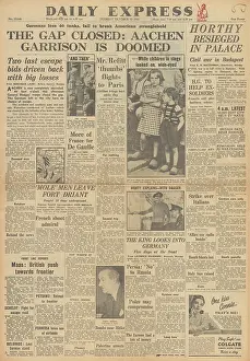 Arnhem: Daily Express front page Battle for Aachen