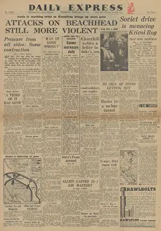Liri: Daily Express front page Battle for Anzio