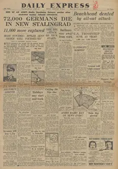 Rhona: Daily Express front page Battle for Anzio beachhead