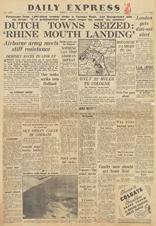 Escaut: Daily Express front page Battle of Arnhem