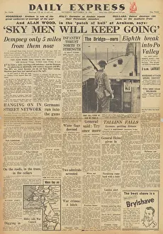 Tallinn: Daily Express front page Battle of Arnhem