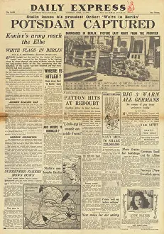 Tolbukhin: Daily Express front page Battle for Berlin