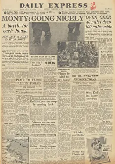 Koniev: Daily Express front page Battle for Berlin