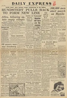 Peiper: Daily Express front page Battle of the Bulge