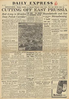 Roermond: Daily Express front page Battle of the Bulge