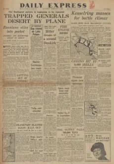 Encircle: Daily Express front page Battle for Cassino