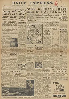 Scylla: Daily Express front page Battle for the Caucasus