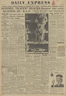 Terbourba: Daily Express front page Battle for North Africa