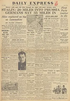 Rokossovsky: Daily Express front page Battle of the Scheldt