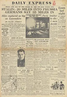 Rokossovsky: Daily Express front page Battle of the Scheldt