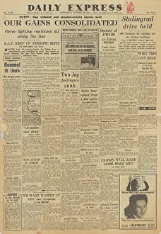 Flensburg: Daily Express front page Battle of Stalingrad