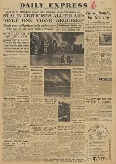 Criticises: Daily Express front page Battle of Stalingrad