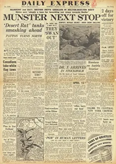 Oppenheim: Daily Express front page British forces drive on Munster