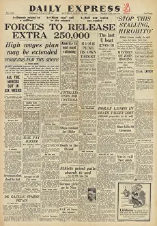 Reynaud: Daily Express front page Demobilisation programme
