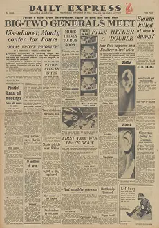 Pierlot: Daily Express front page Eisenhower & Montgomery meet