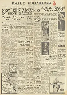 Birching: Daily Express front page Fighting on Dneiper Bend