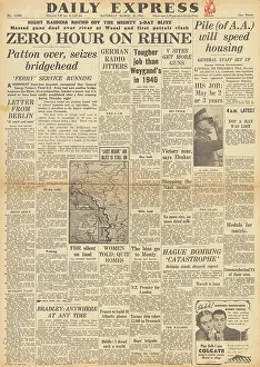 Ludwigshafen: Daily Express front page US forces on the Rhine