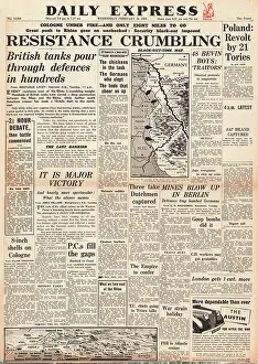 Posen: Daily Express front page German resistance crumbling