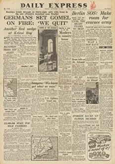 Zhytomyr: Daily Express front page Germans abandon Gomel