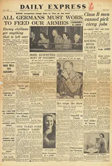 Giulia: Daily Express front page Germans to work for Allies