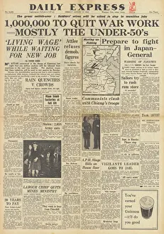 Qing: Daily Express front page Million workers to stop war work