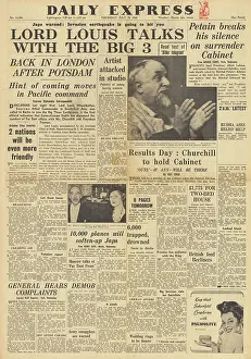 Reynaud: Daily Express front page Mountbatten at Potsdam