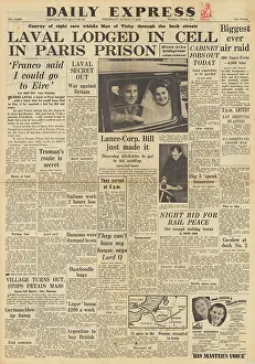Halsey: Daily Express front page Pierre Laval returns to Paris