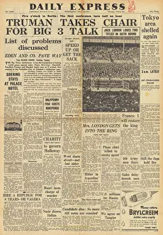 Nimitz: Daily Express front page Potsdam Conference