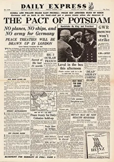 Renown: Daily Express front page Potsdam Conference ends