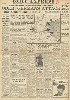 Macarthur: Daily Express front page Red Army advance on Oder