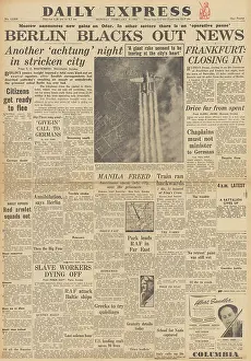 Hodges: Daily Express front page Red Army advance on Oder