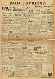 Eamon: Daily Express front page Red Army capture Kherson