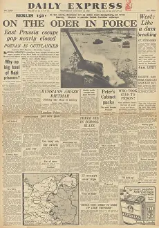 Posen: Daily Express front page Red Army reach River Oder