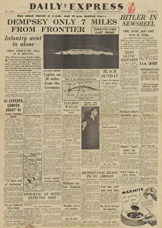 Noorden: Daily Express front page Sinking of the Tirpitz