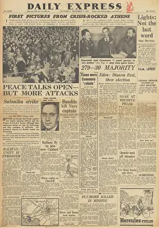 Binney: Daily Express front page Unrest in Greece