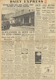 Refineries: Daily Express front page unrest in Greece