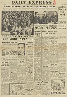 Binney: Daily Express front page Unrest in Greece