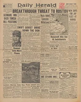 Rabaul: Daily Herald front page Battle for the Caucasus