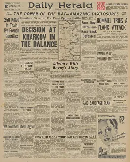 Wrens: Daily Herald front page Battle for Kharkov