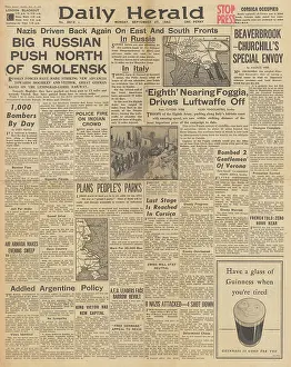 Beaverbrook: Daily Herald front page Battle for Naples