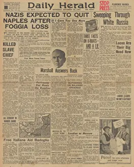 Desna: Daily Herald front page Battle for Naples