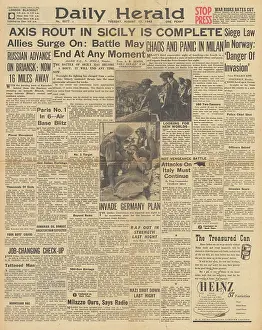 Randazzo: Daily Herald front page Battle for Sicily