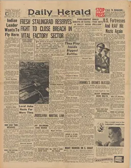 Smuts: Daily Herald front page Battle of Stalingrad