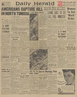 Longstop: Daily Herald front page Battle of Tunisia
