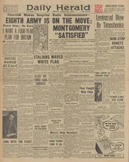 Martel: Daily Herald front page Battles on the Eastern Front