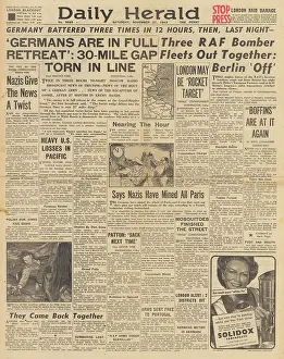 Mogilev: Daily Herald front page Bombing of Berlin