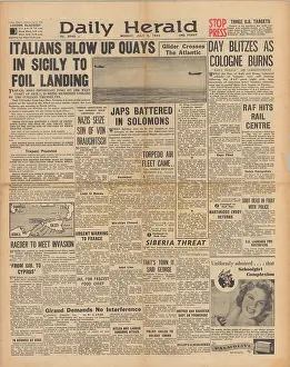 Quays: Daily Herald front page US offensive on Solomon Islands