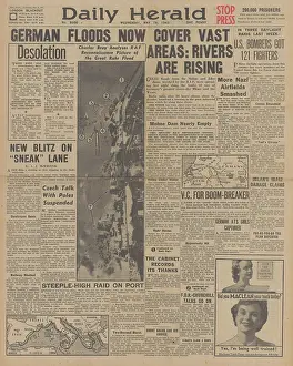 Chastise: Daily Herald front page RAF Dambuster raids